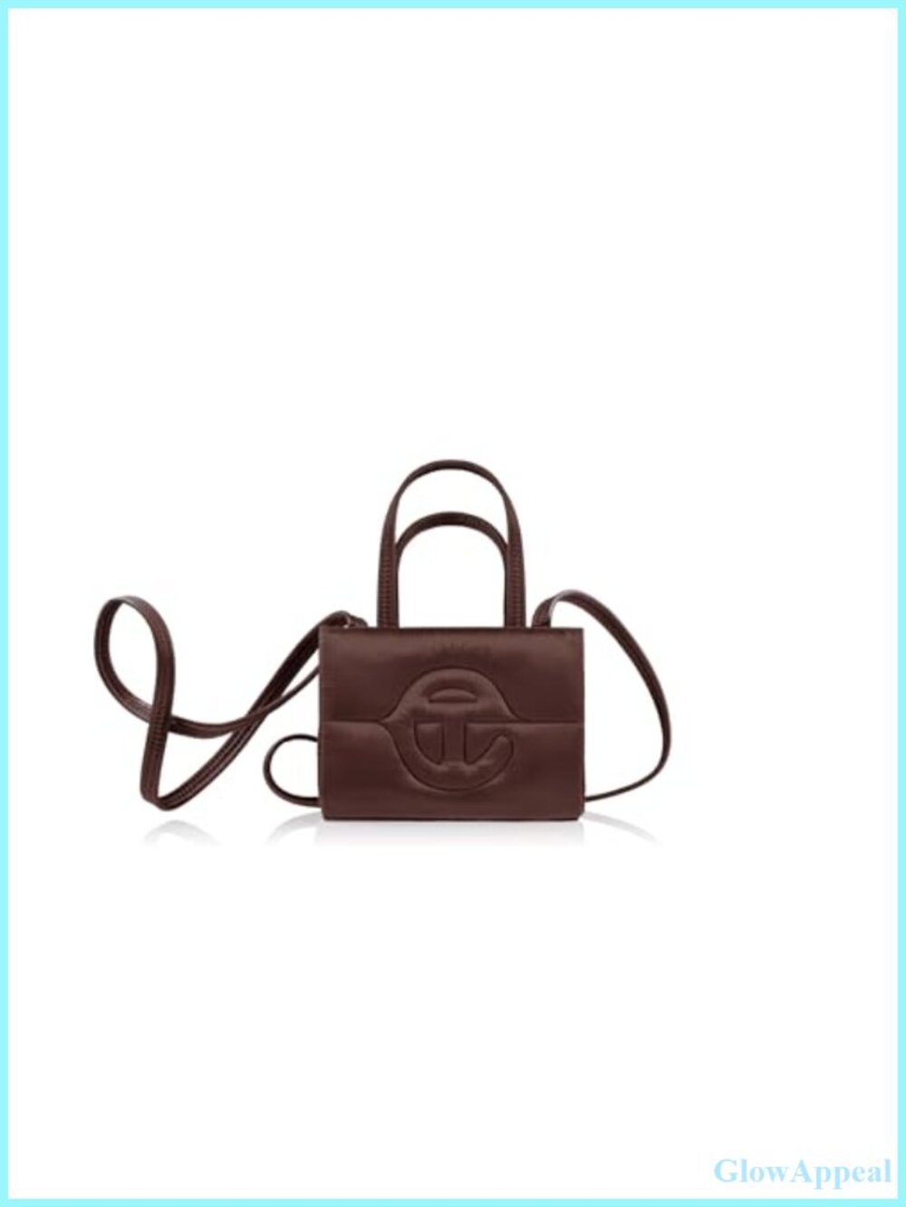 Small Puff Shopper Faux Leather Tote with Magnetic Snap Crossbody